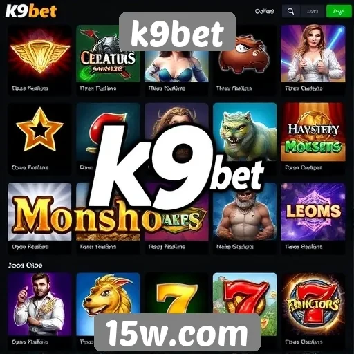Variedade de jogos disponíveis na plataforma k9bet